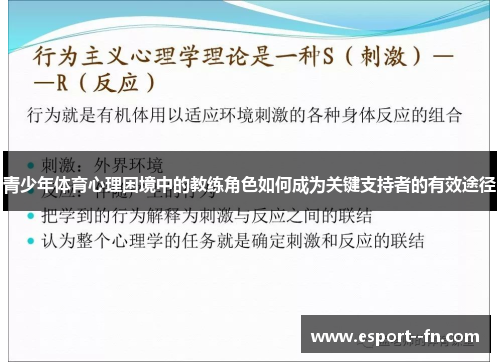 青少年体育心理困境中的教练角色如何成为关键支持者的有效途径